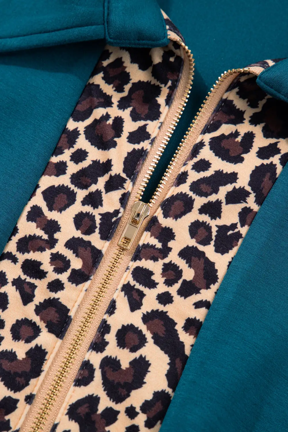 Wearable Cut Animal Print Patchwork Zip Front Mini Dress