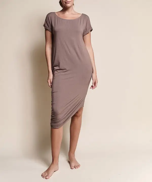 Bamboo Asymmetric Dolman Dress