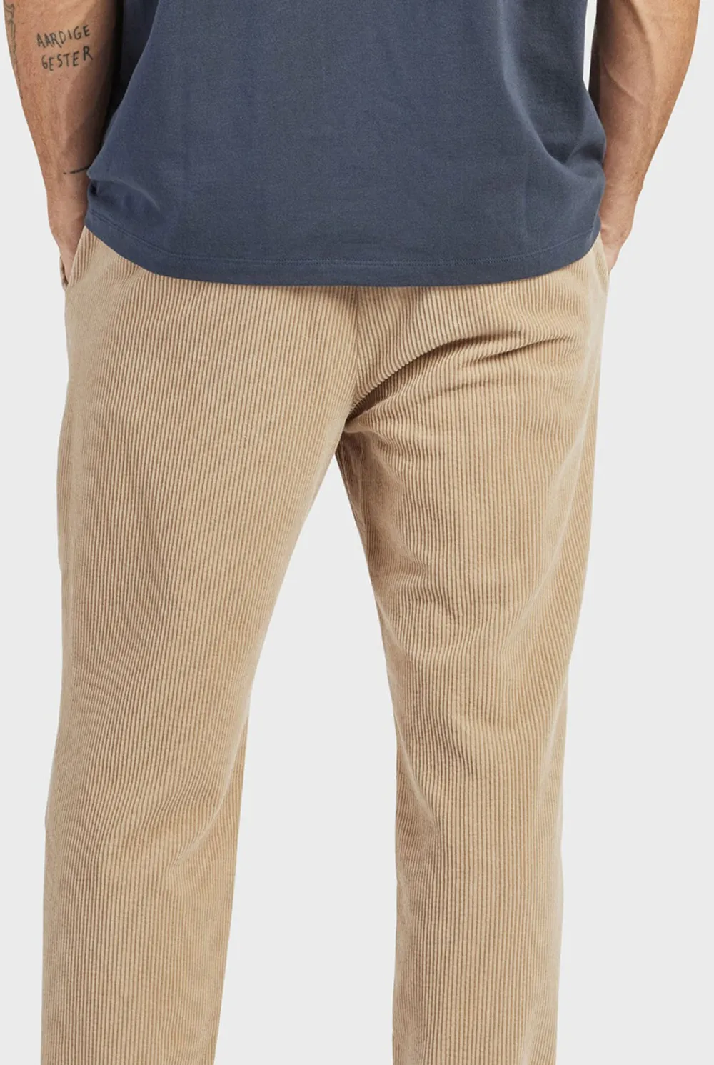 Slim Straight Cut Cotton Casual Trousers