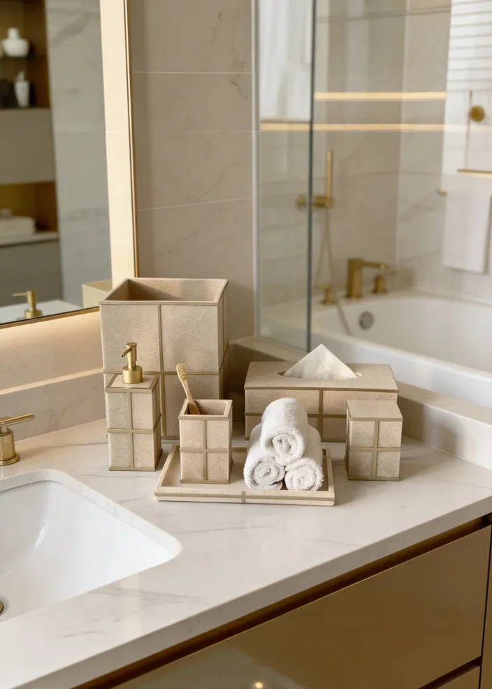 Beige Bathroom Set