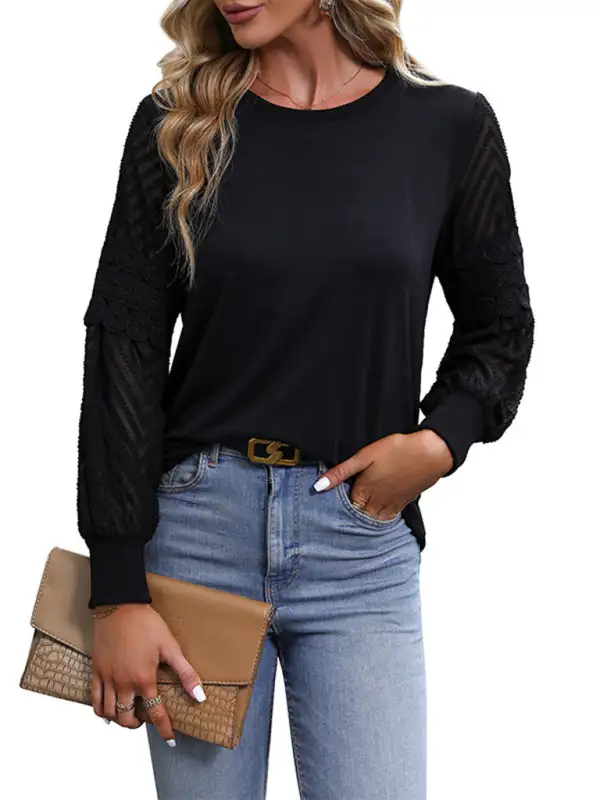 Pocketed Long-Sleeve Knit Hoodie