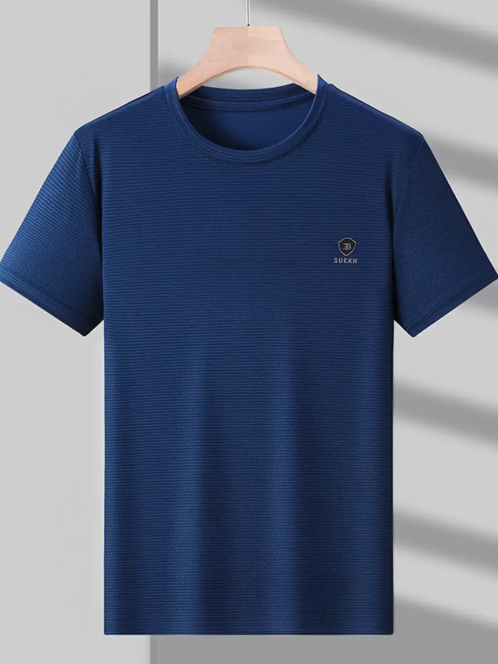Relaxed Textured Short Sleeve Crew Neck Tee