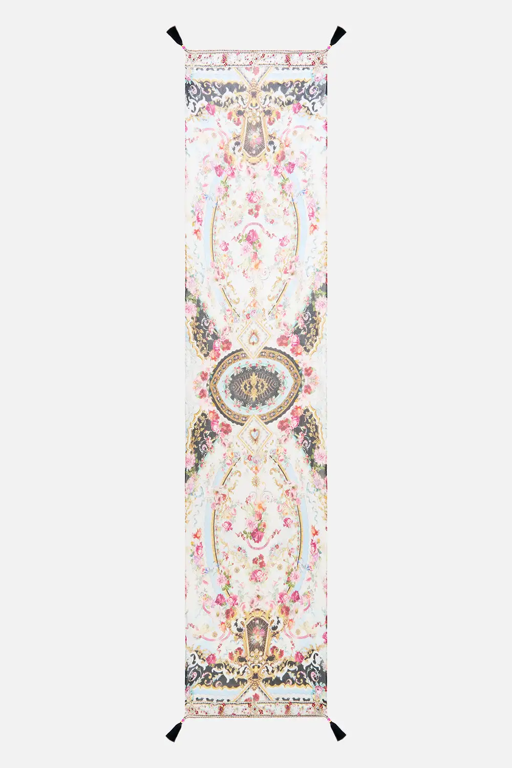 Large Long Silk Crinkle Chiffon Scarf