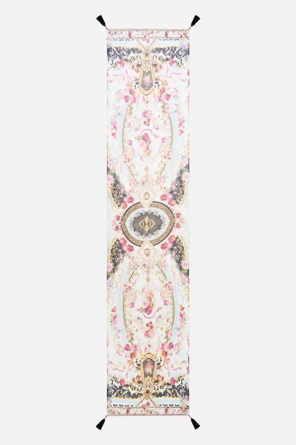 Large Long Silk Crinkle Chiffon Scarf