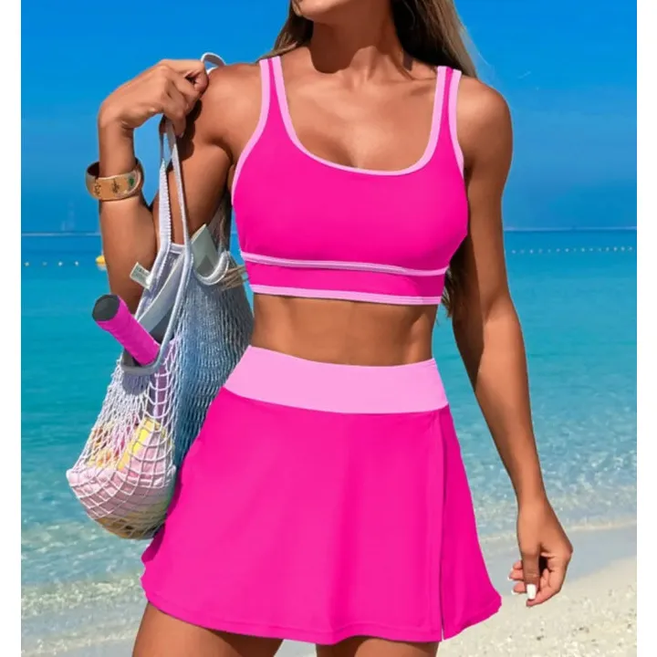 Women's Scoop-Neck Skort Swim Set