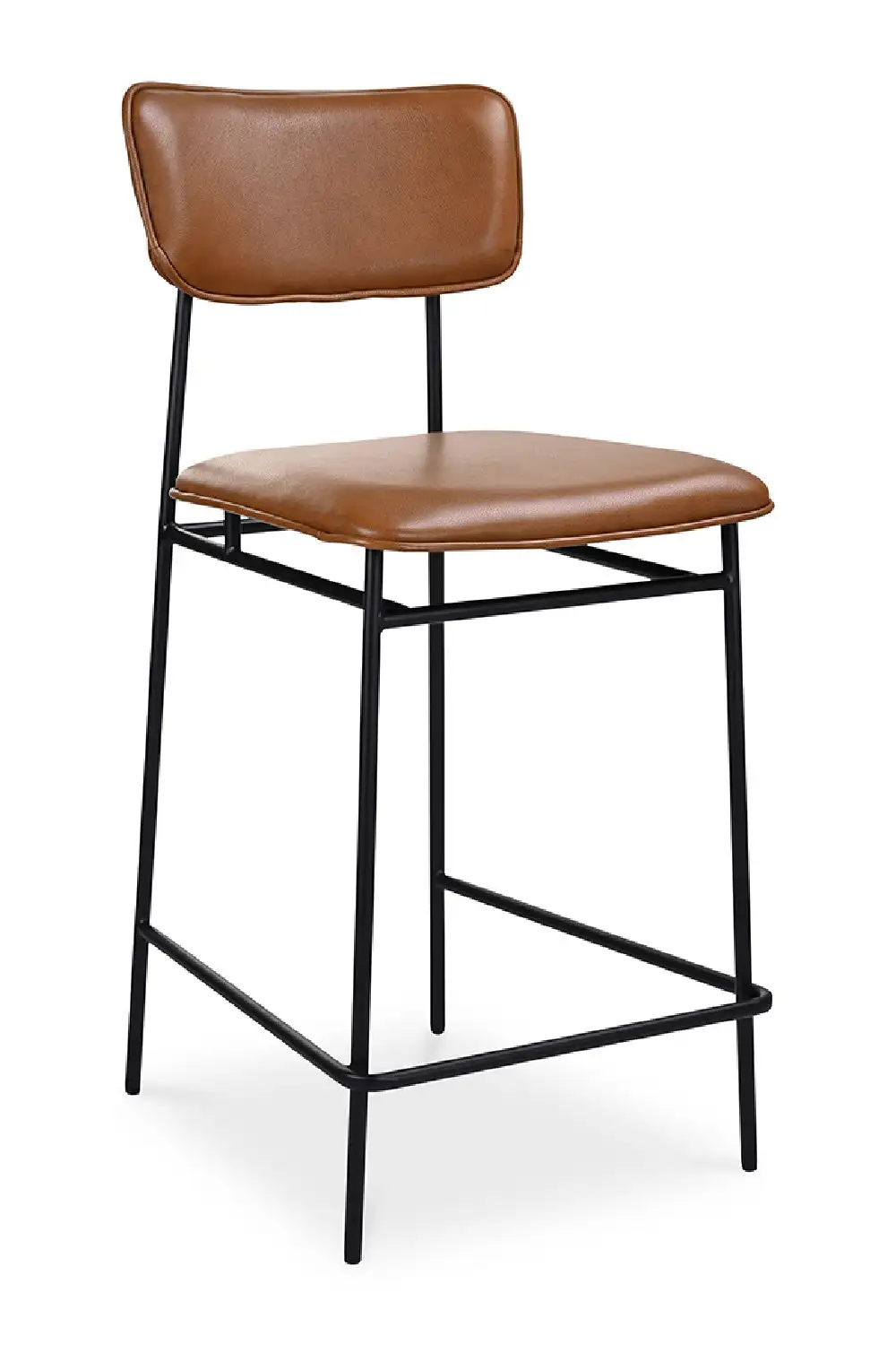 Tailored Leather Counter Stool