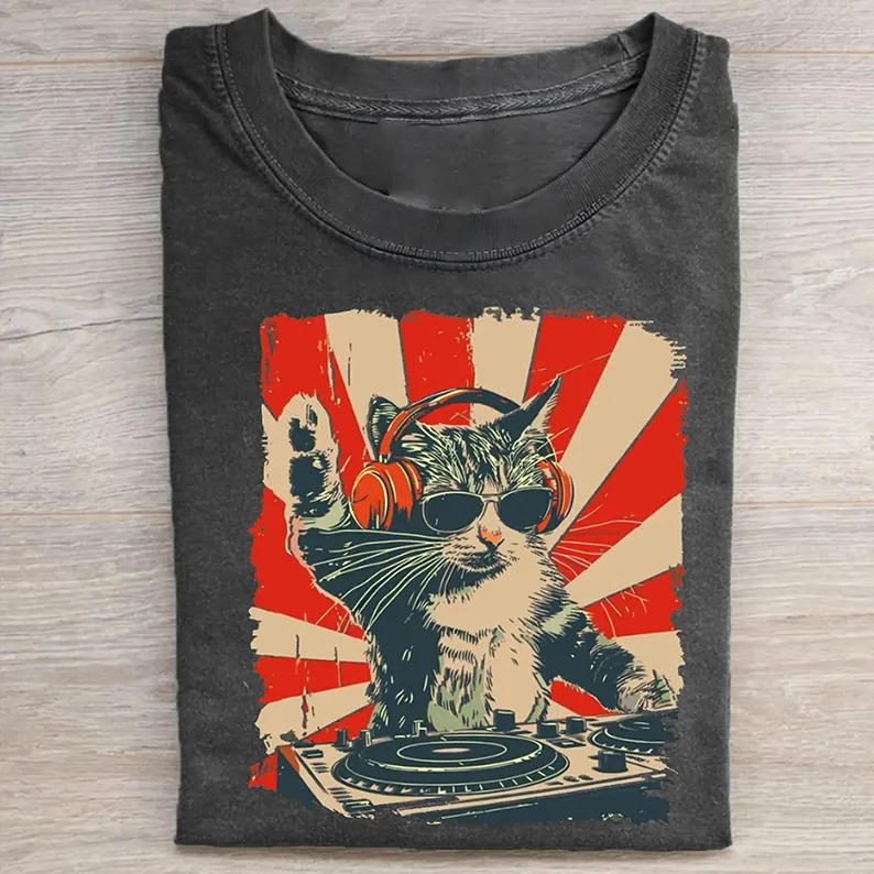 Cool DJ Cat Tee