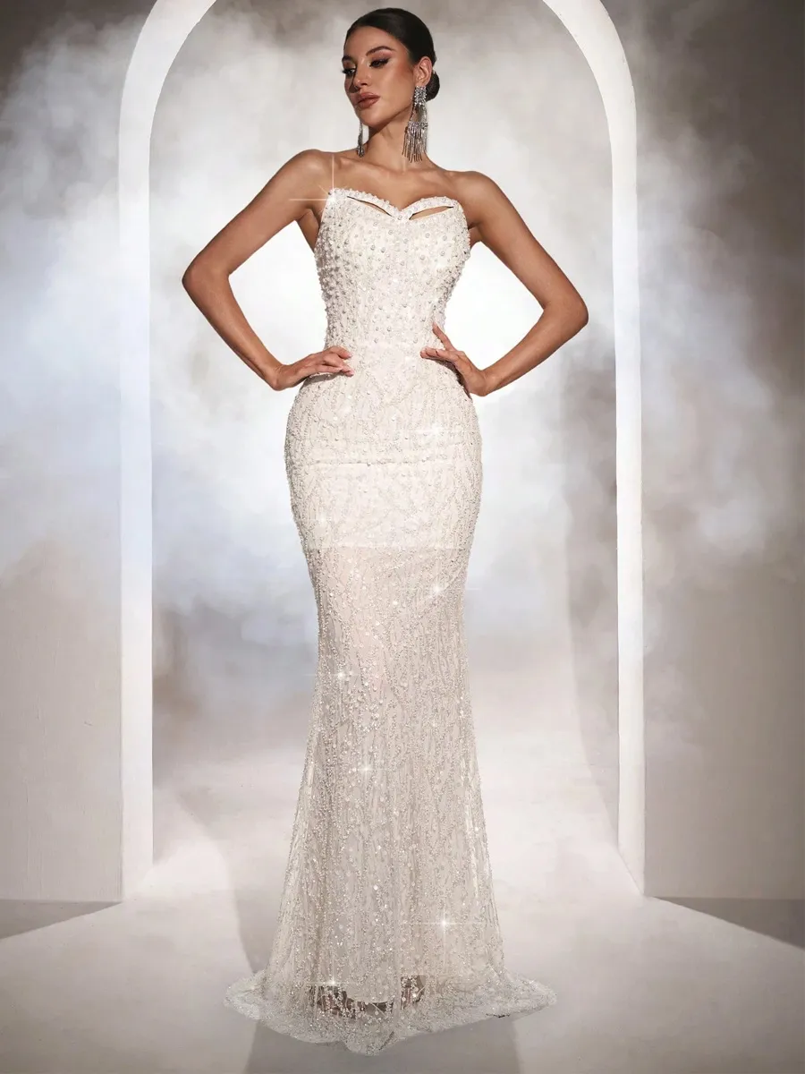 Nyla Maxi Dress In White