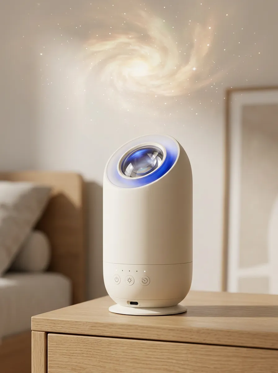 Rotating LED Galaxy Starry Sky Projector Night Light for Living Room Ambience