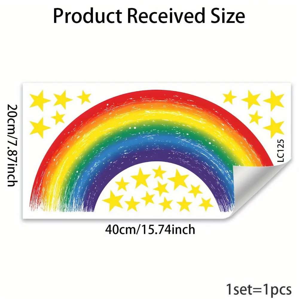 Rainbow Star Window Decal