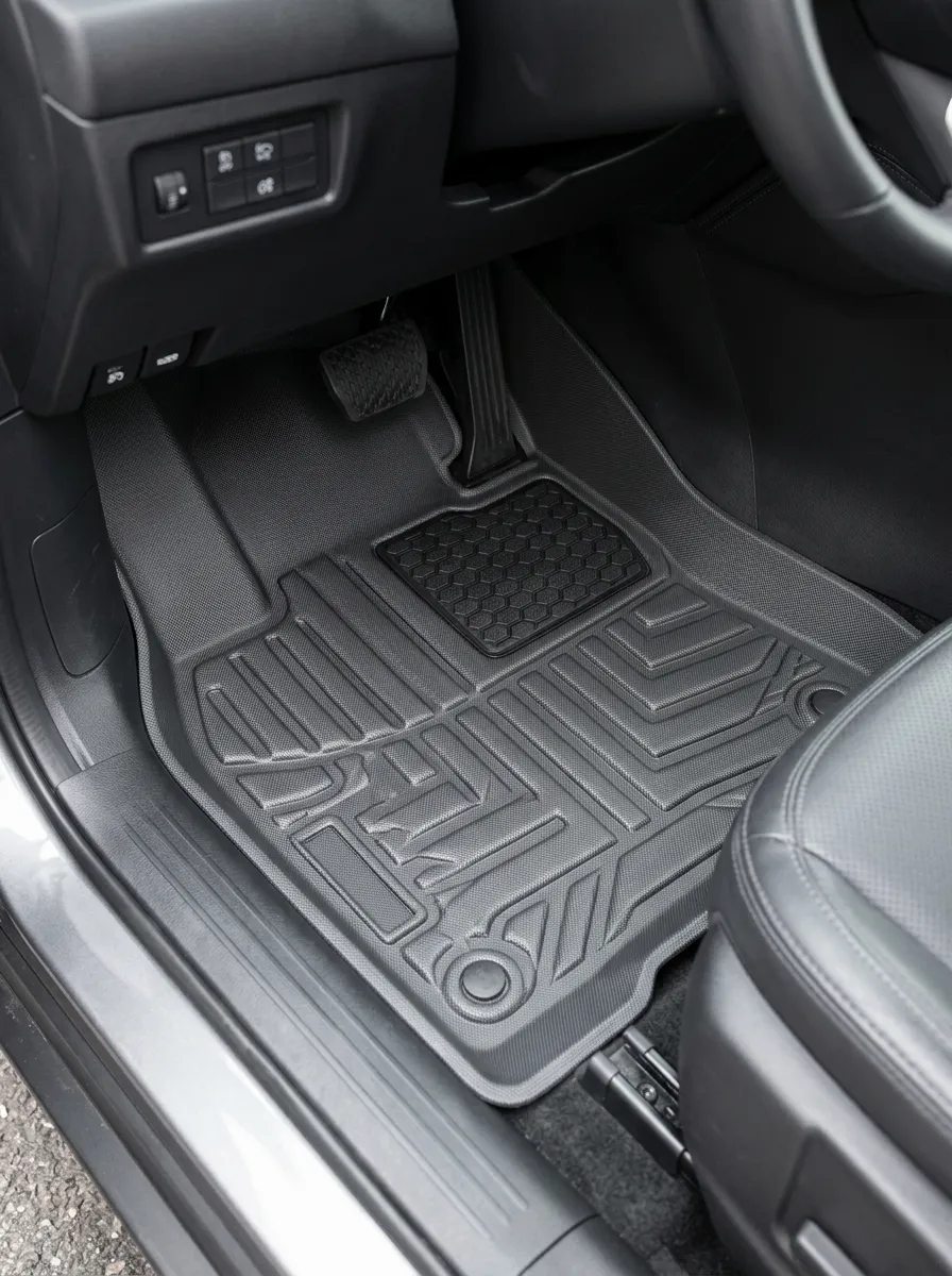 Tactile Hexagon Pattern Textured Vehicle Floor Mat