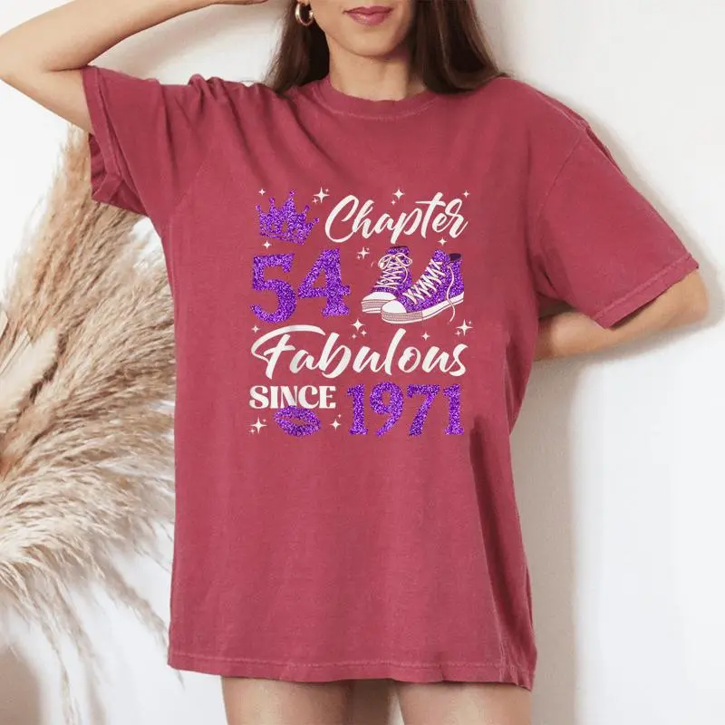 Chapter 54 Fabulous Since 1971 54Th Birthday Lady Women's Oversized Comfort T-Shirt