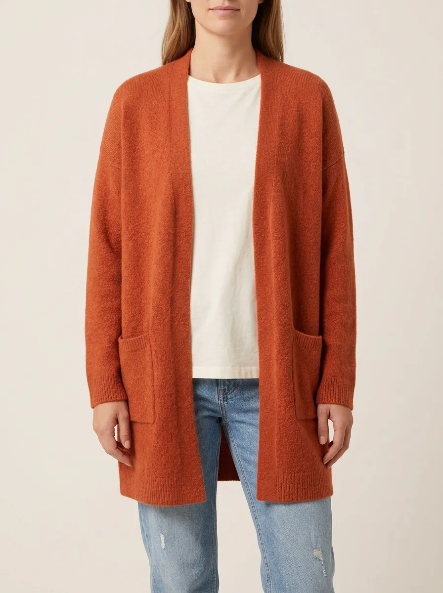Relaxed Textured Knit Cardigan