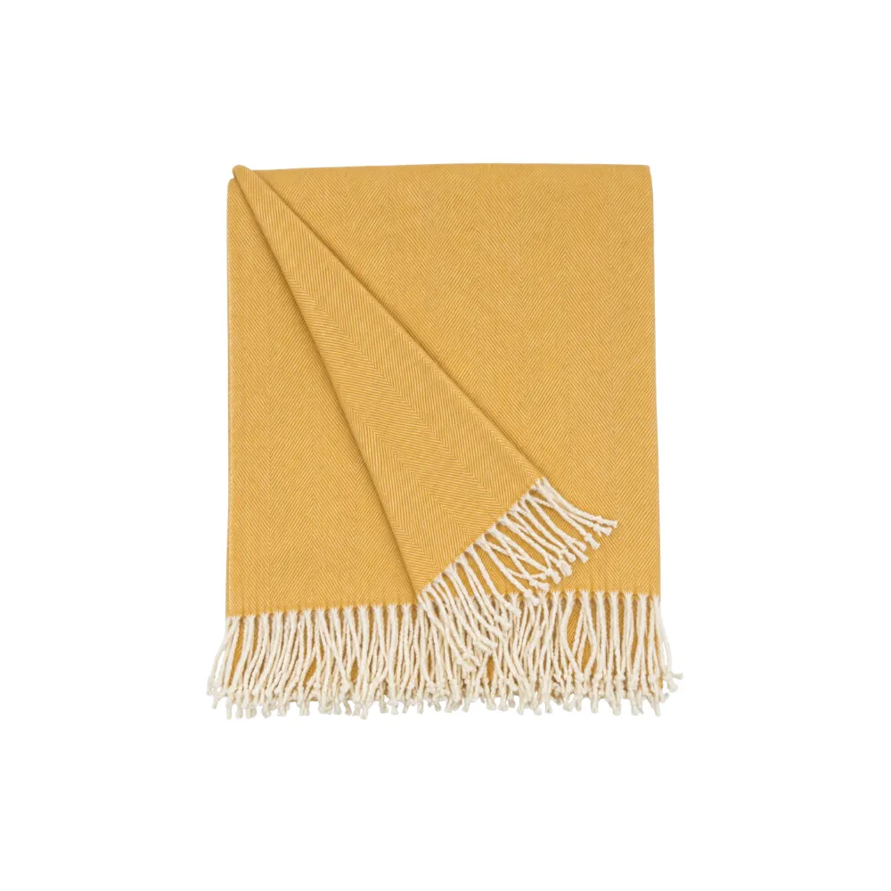 Classic Textured Cotton-Blend Throw