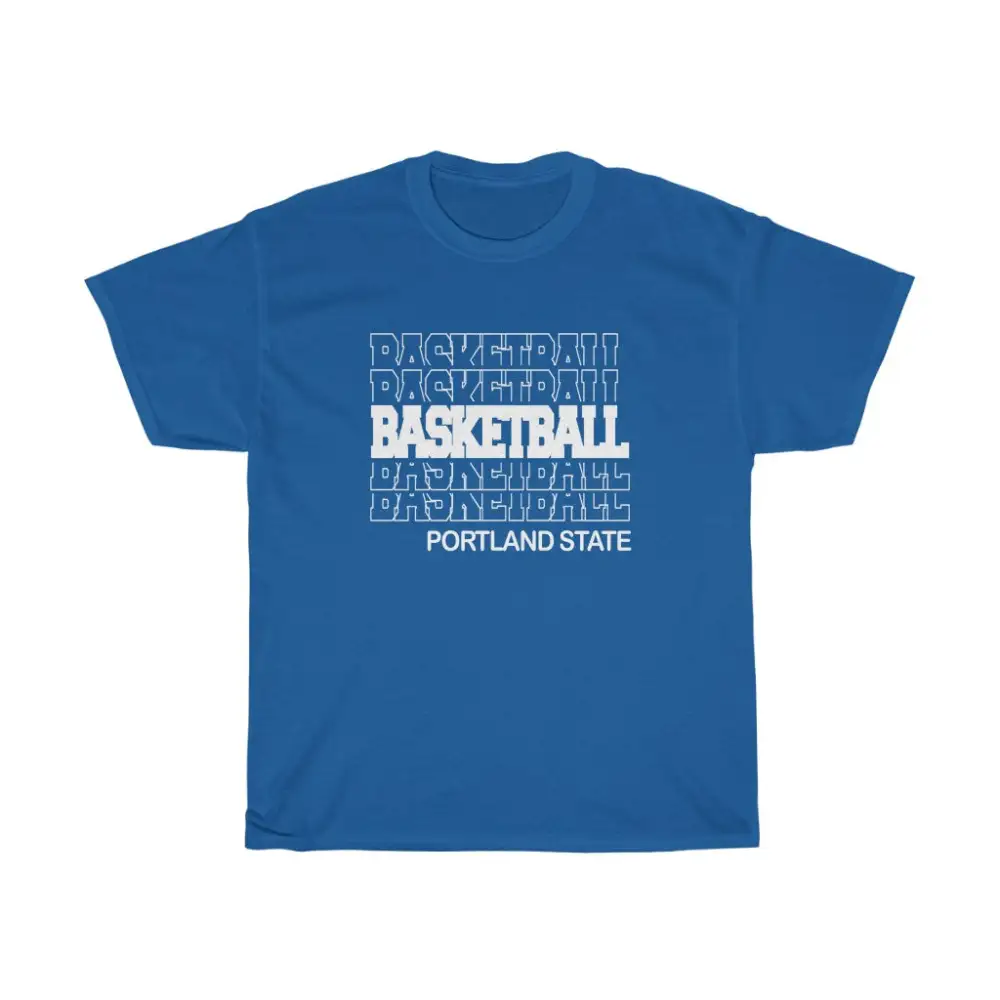 Basketball Portland State in Modern Stacked Lettering