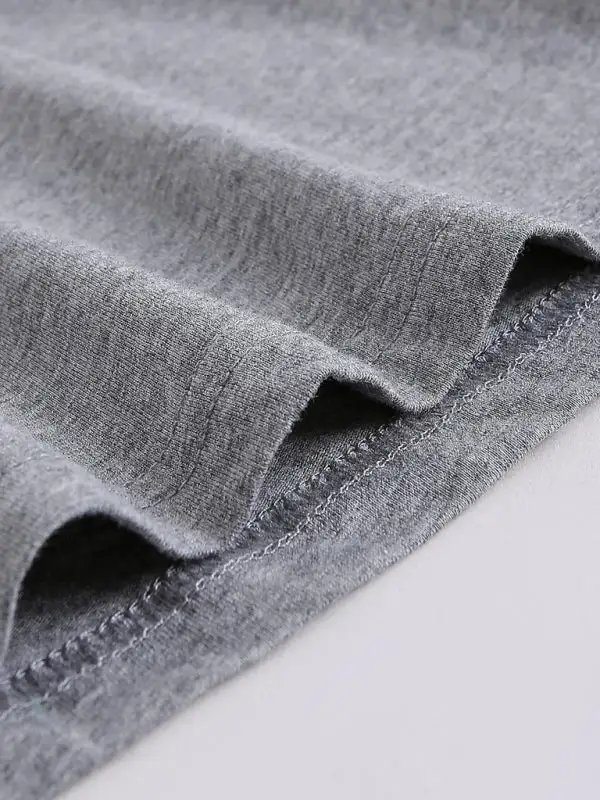 Relaxed Round-Neck Short-Sleeve Knit Cotton T-Shirt