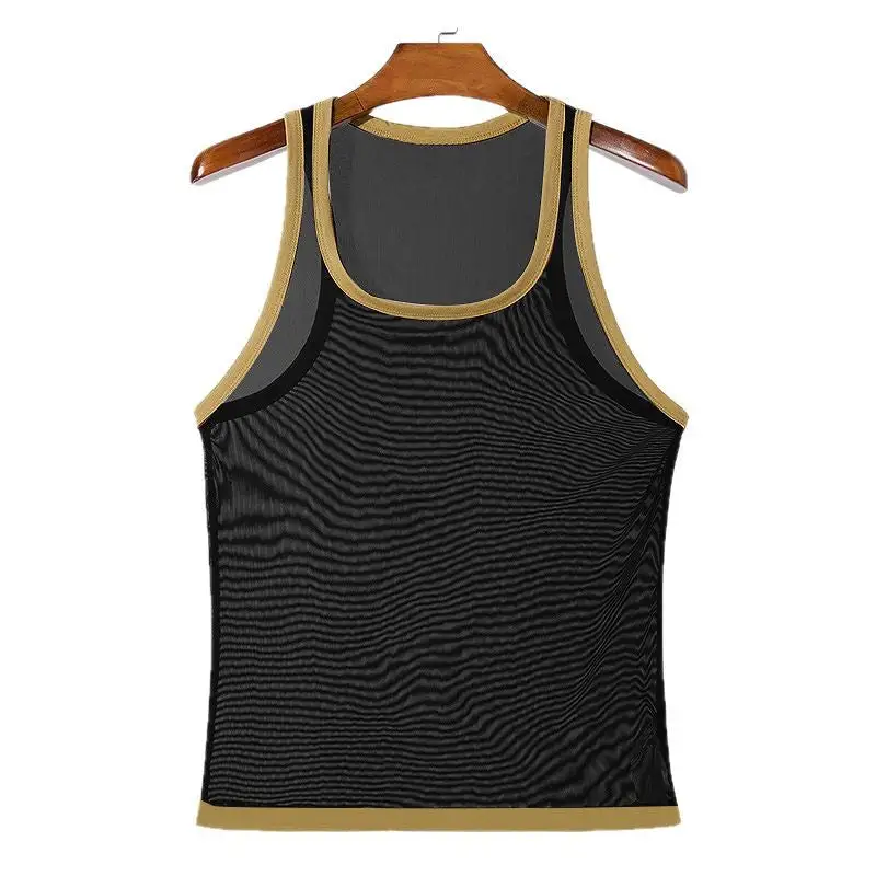 Men's Ringer Top Fine Cotton Elastane With Contrasting Piping And Slim-Fit
