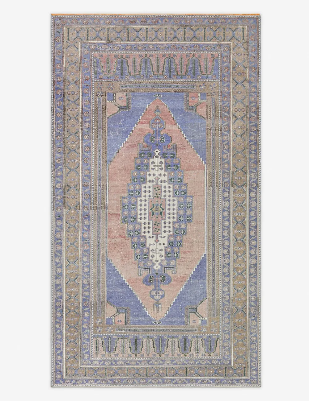 Warm Artisan Striking Turkish Inspired Hand Knotted Wool Area Rug