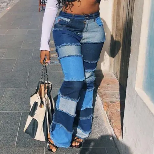 High Waist Skinny Fitted Flare Jeans