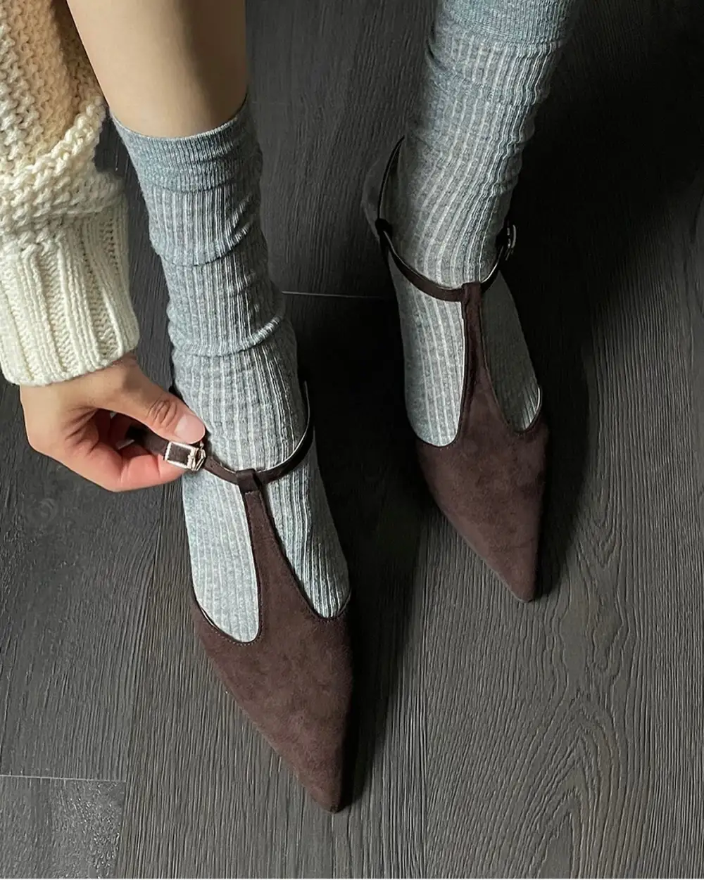 Suede Ballet Flats