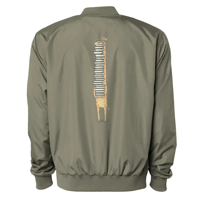 Book-Loving Giraffe Bomber Jacket