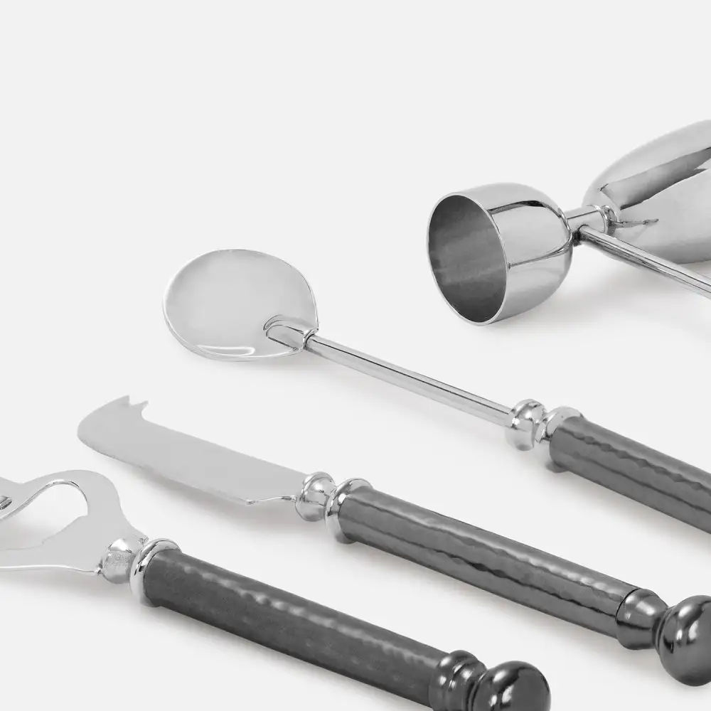 Hammered Metal Bar Tool Set