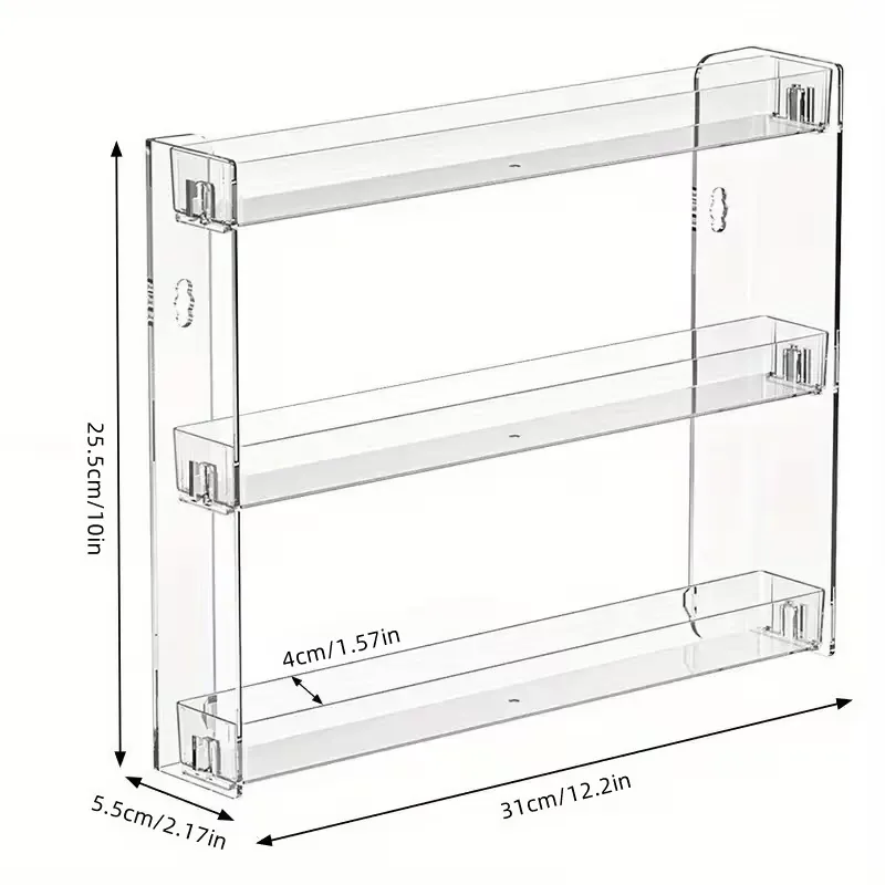 Space-Saving No-Drill Wall Cosmetic Rack