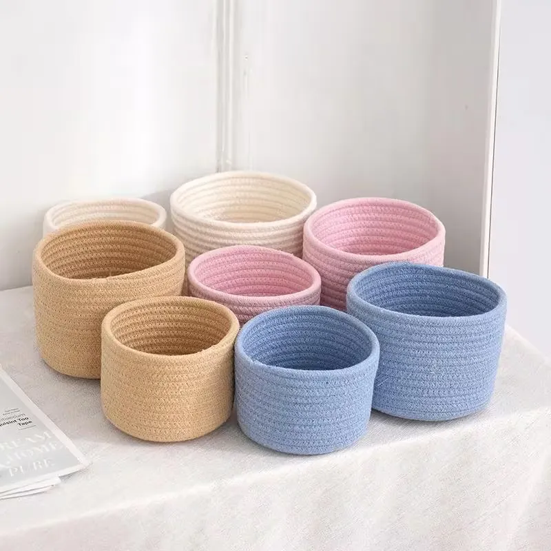 2 Pcs Home Woven Storage Basket