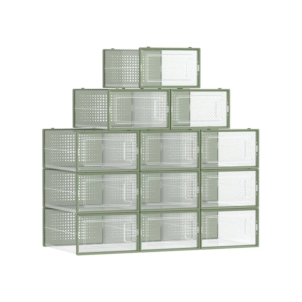 Weekend Stackable Space Saving Clear Front Shoe Storage Box