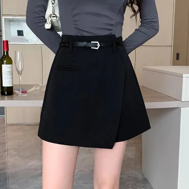 High-Waist Asymmetrical Shorts