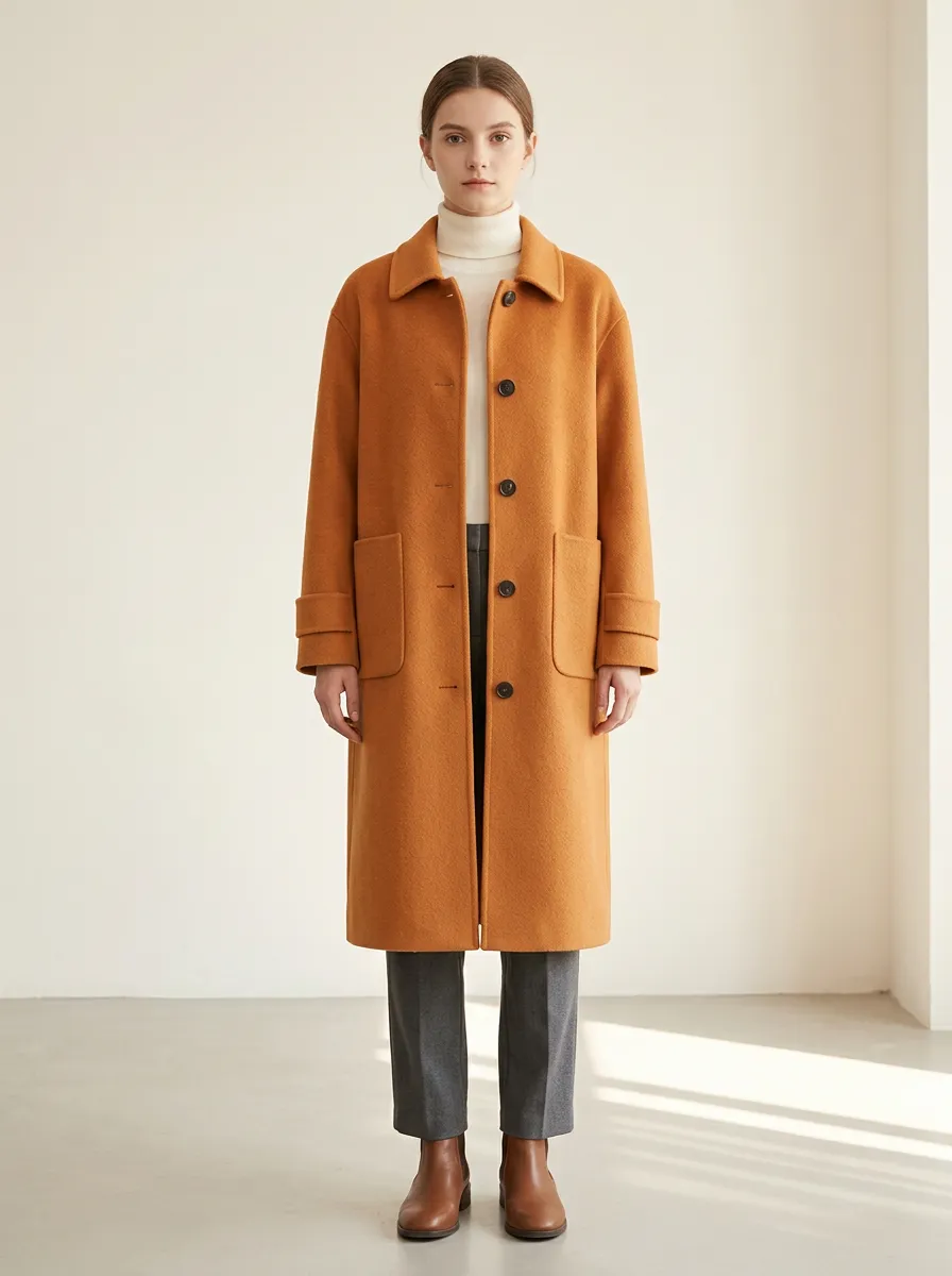 Timeless Wool-Blend Outerwear Coat