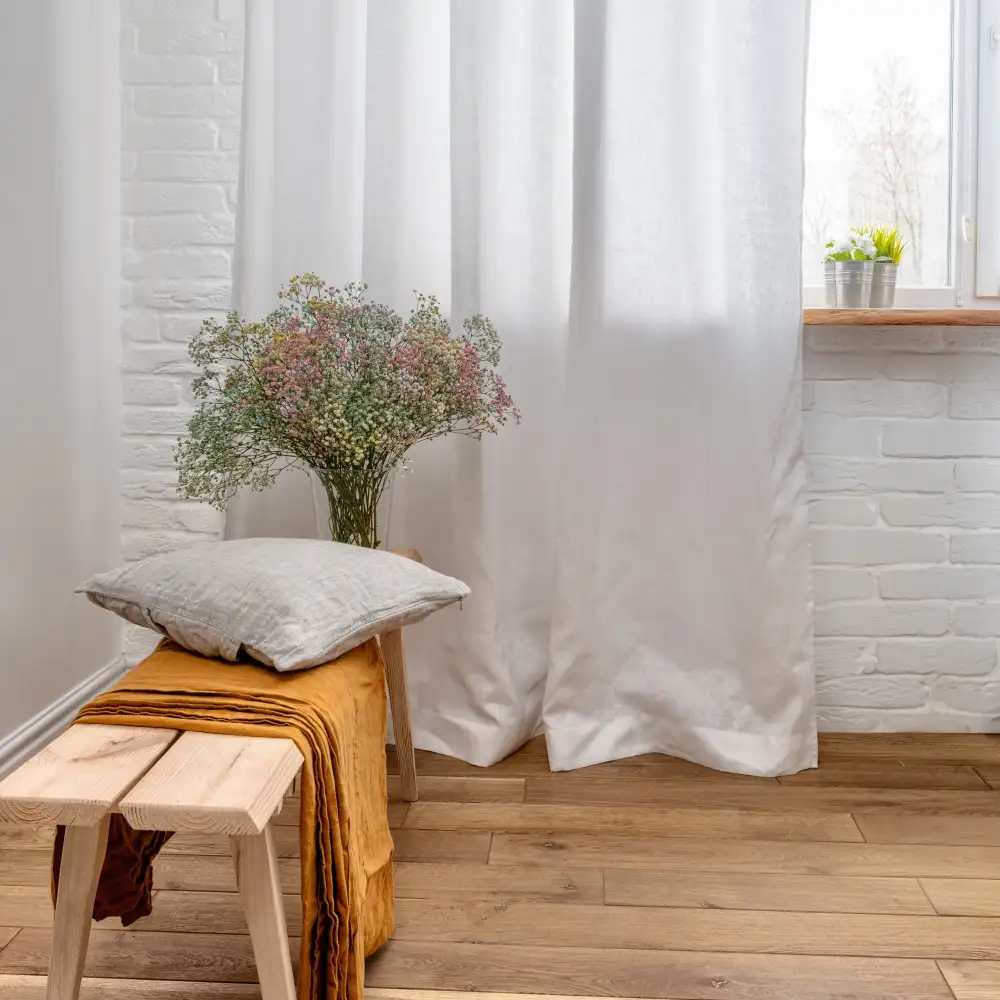 Blackout Rod Pocket Linen Curtain