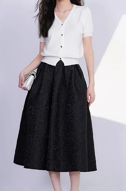 Laidback Office Everyday Casual Floral Skirt