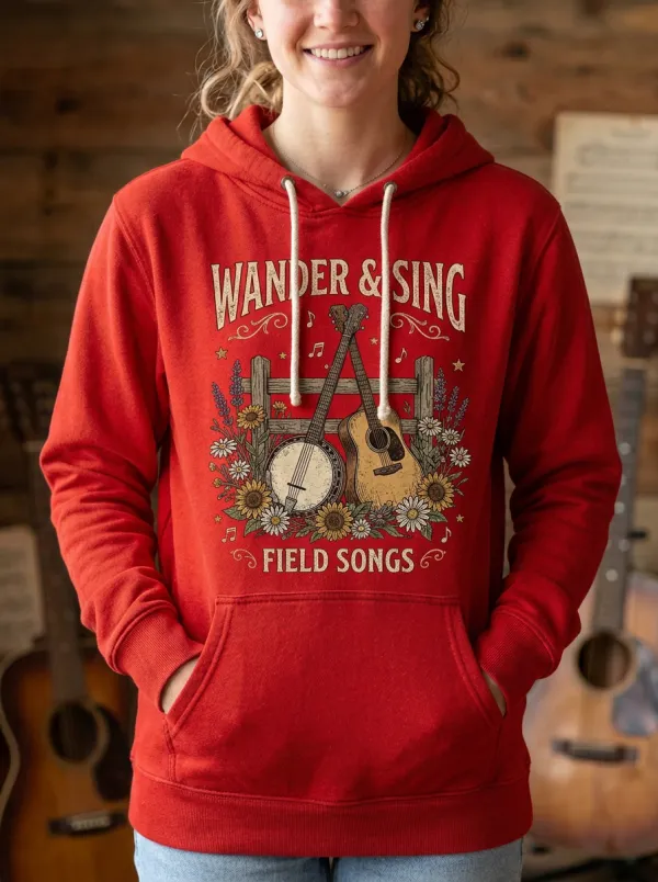 Banjo Guitar Country Music Graphic Hoodie
