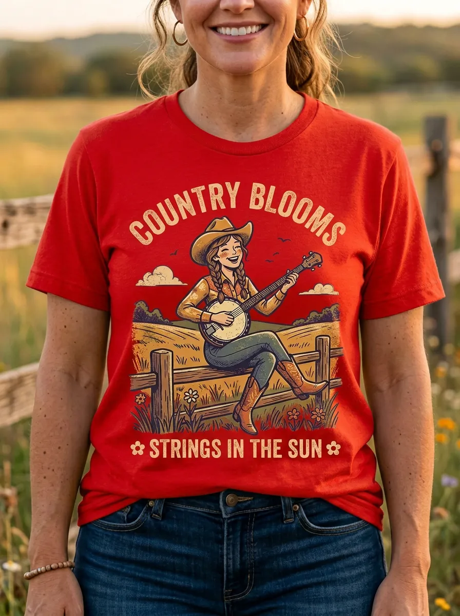 Cowgirl Country Music Graphic T-Shirt