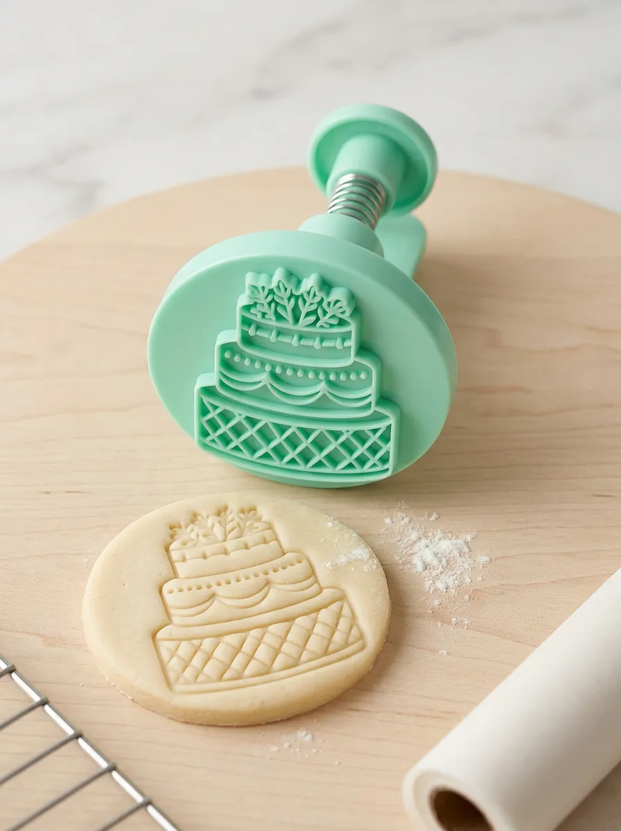 Baker Wedding Cake Pattern Embossed Cookie Stamp