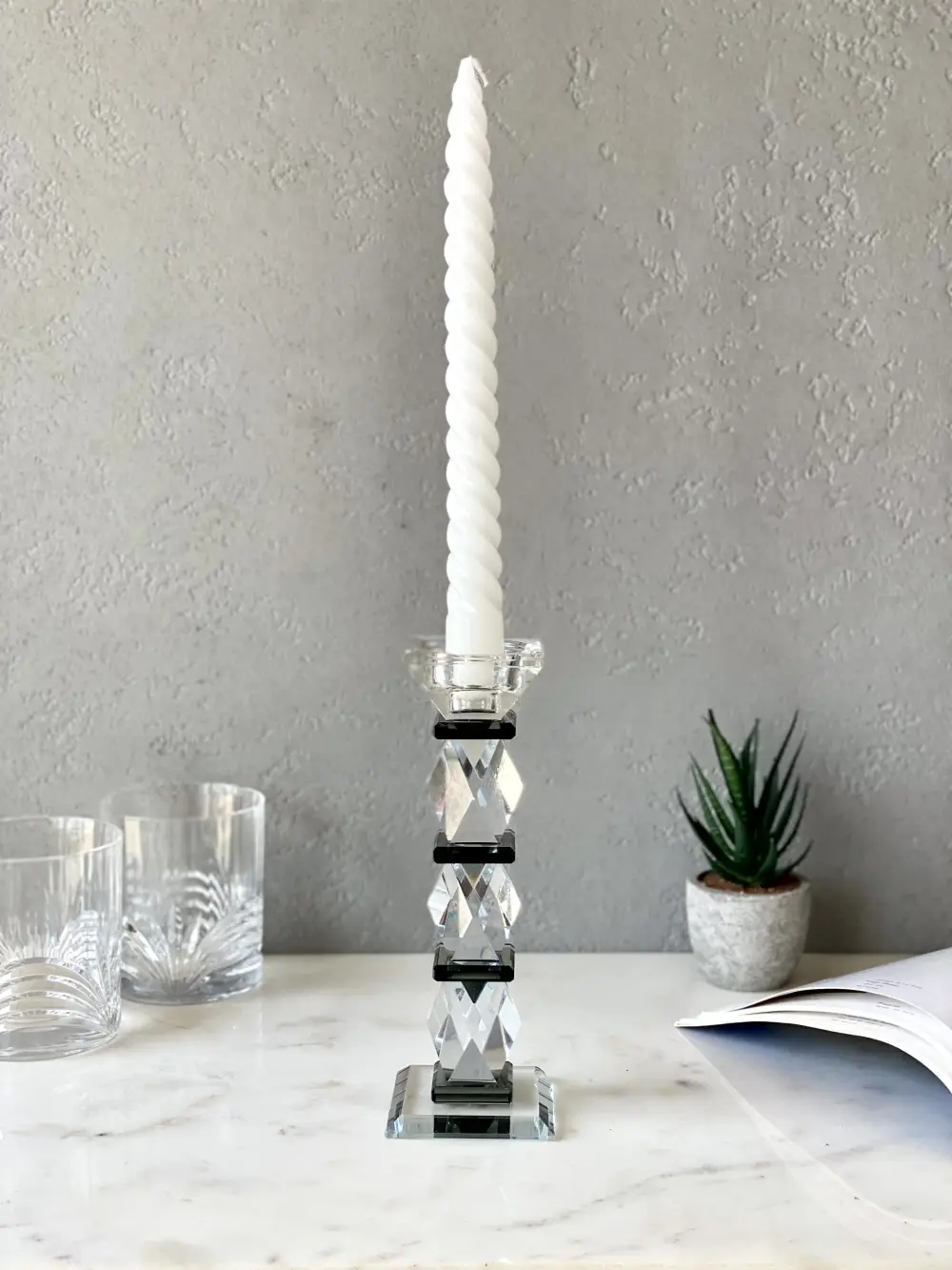 Black Axis Candle Stand Large