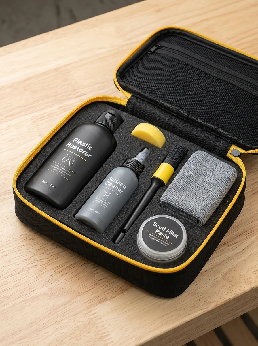 Plastic Interior Cleaner Restorer and Scuff Filler Kit