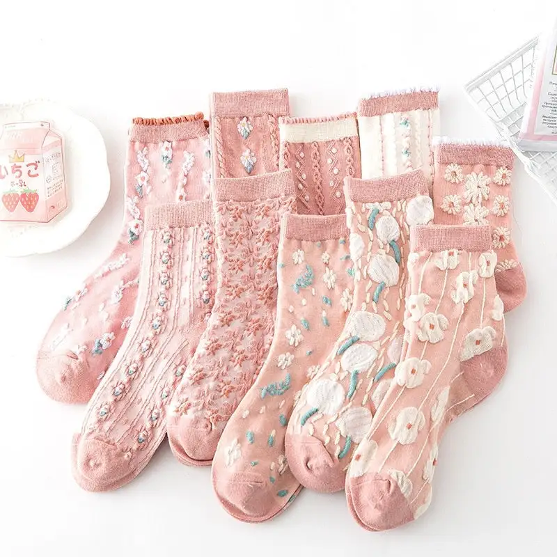 Vintage Floral Crew Sock Set