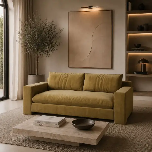 Textured Velvet Sofa