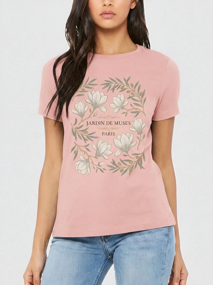 Women's Floral Jardin De Muses Printed T-shirt