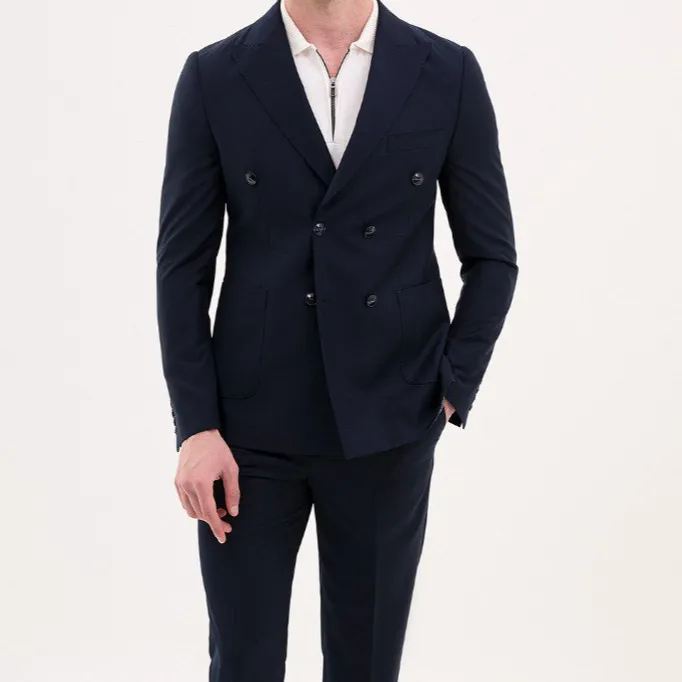 Structured Slim Fit Double Breasted Blazer