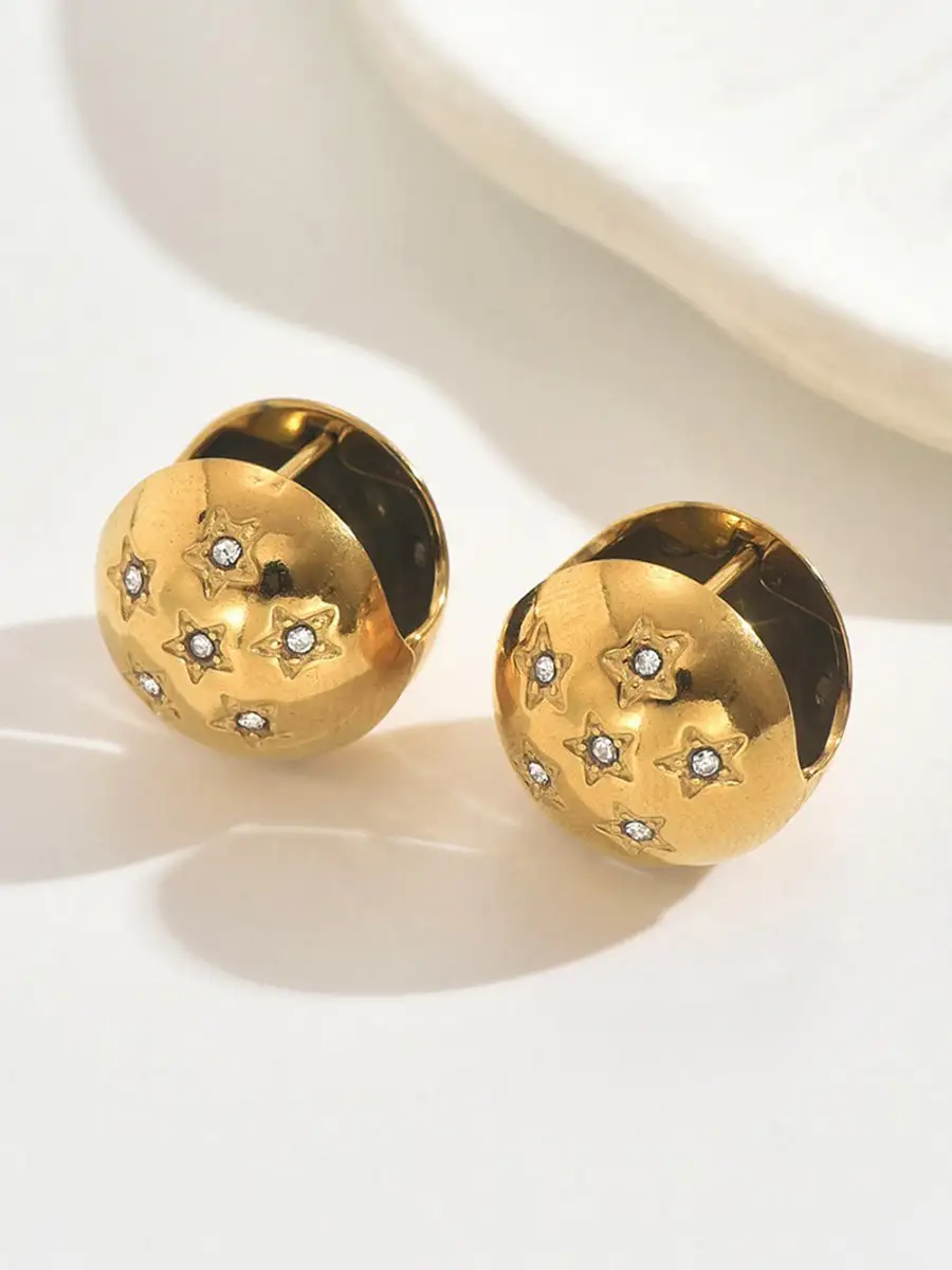 Delicate Sunburst Accent Earrings
