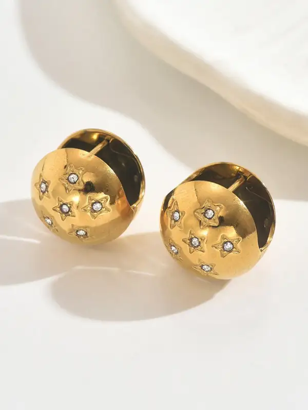 Delicate Sunburst Accent Earrings