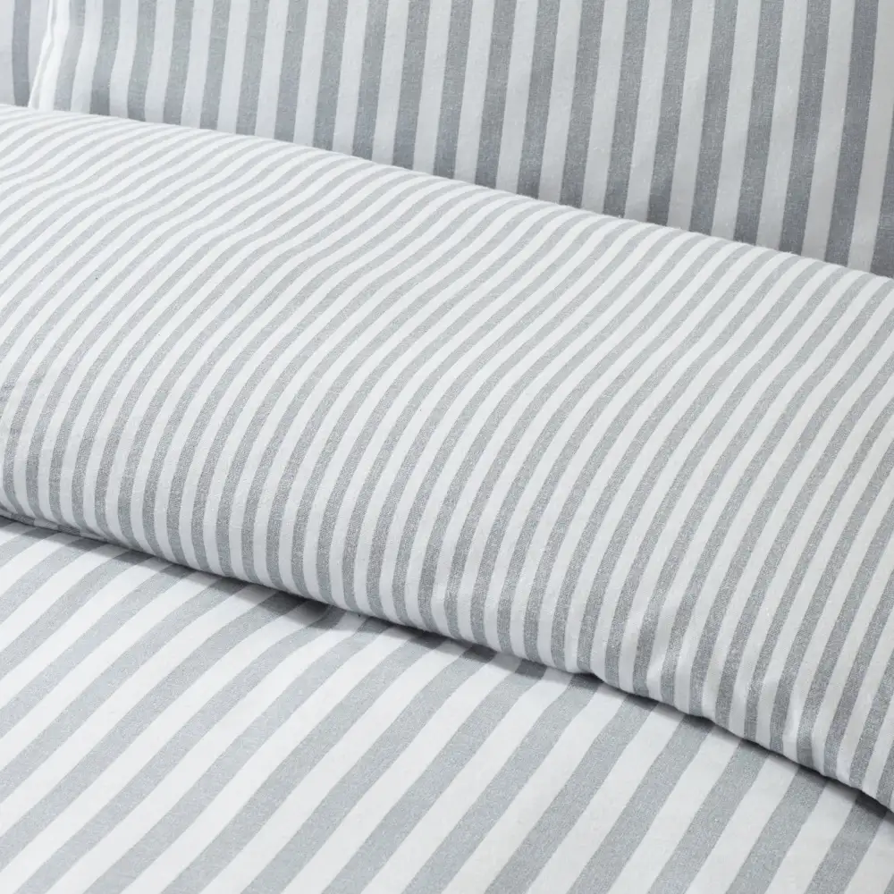 Reversible Stripe Linen Duvet Cover Set