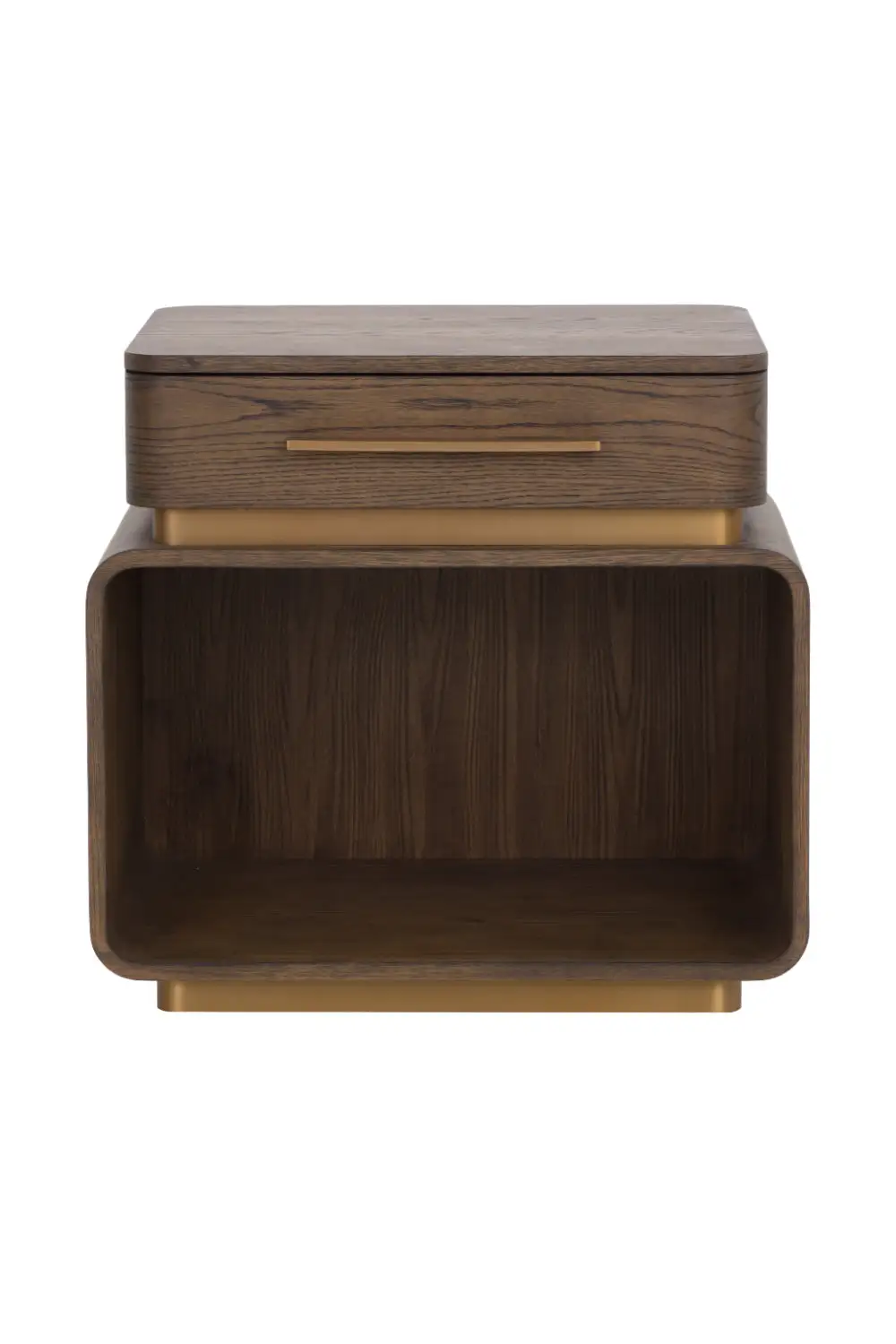 Sculptural Refined Storage Nightstand
