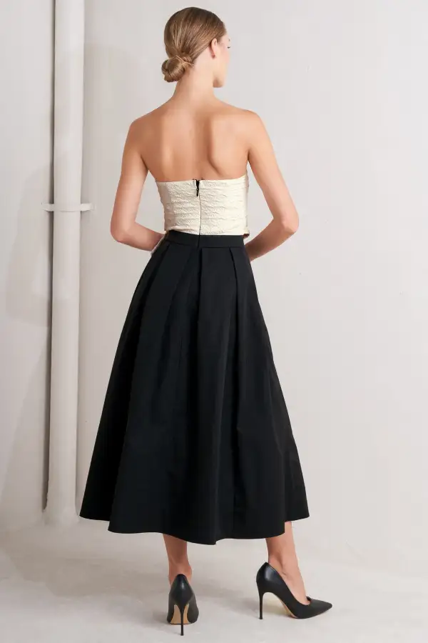 Classic Strapless Midi Dress