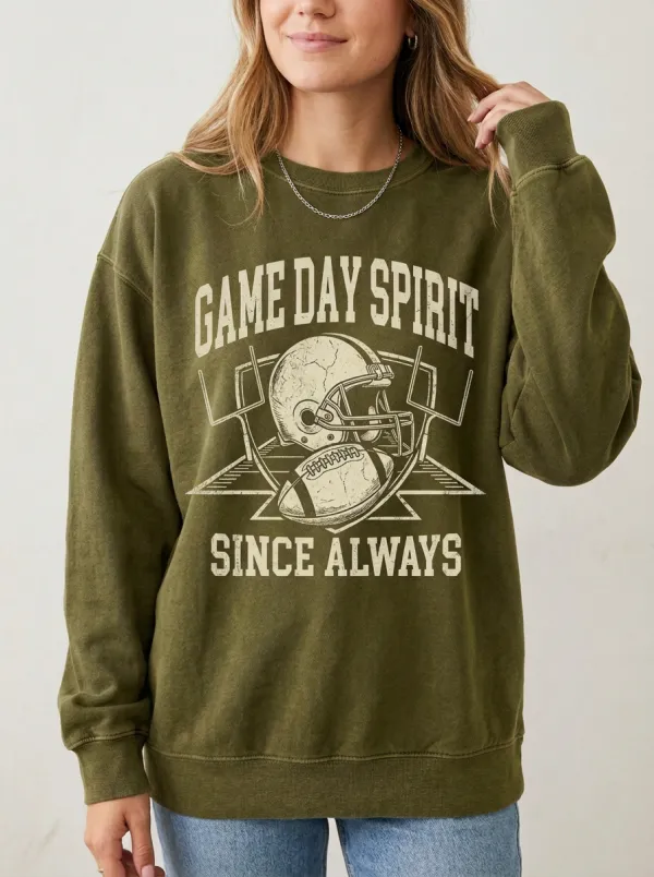Women's Football Lover Game Day Spirit Helmet Graphic Sweatshirt