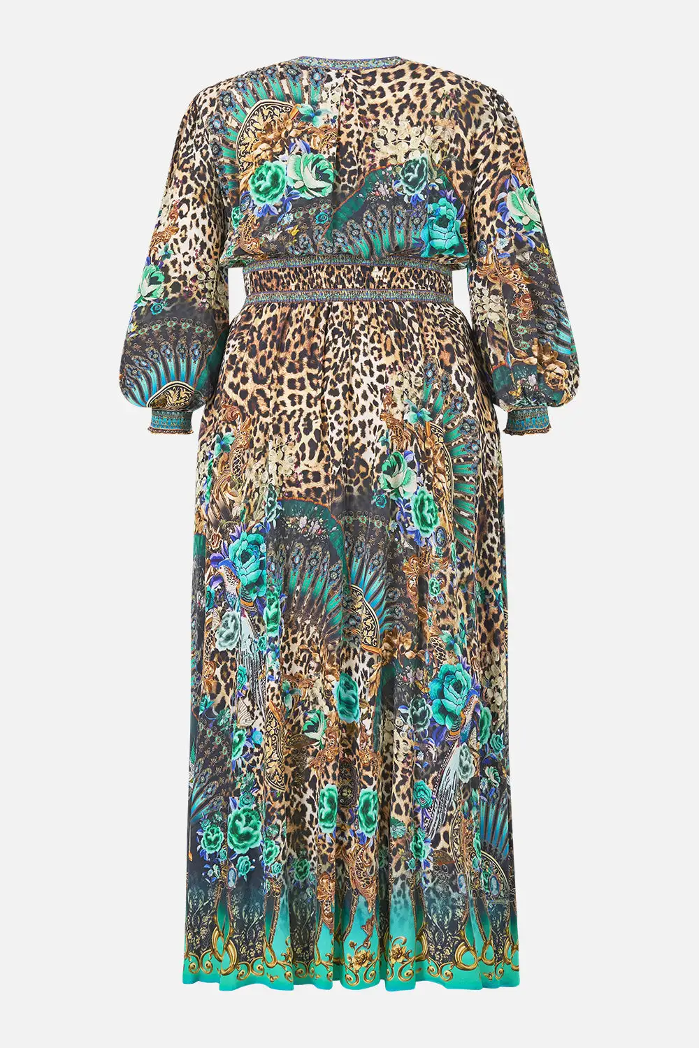 Button Dress with Shaped Waistband