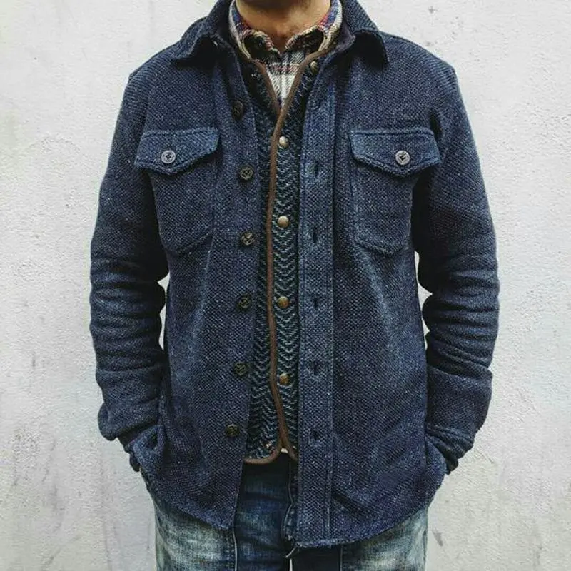 Buttoned Chore Wool Jacket
